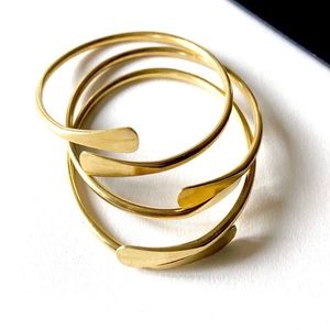 Brass coil bracelets